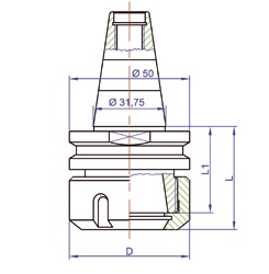 ISO30 ER32 Extra Small Style Tool Holder P/N I30-F-XS 2 ISO30 ER32 Extra Small Style Tool Holder P/N I30-F-XS - Image 2