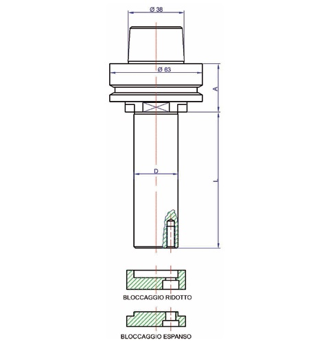 HSK 63F Milling Arbor P/N H30-080 2 HSK 63F Milling Arbor P/N H30-080 - Image 2