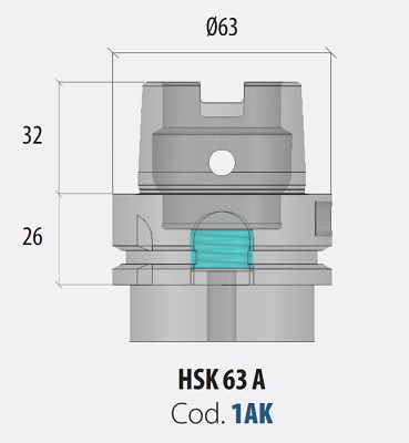 HSK 63A ER32 Short Style Tool Holder P/N H25-F-S 6 HSK 63A ER32 Short Style Tool Holder P/N H25-F-S - Image 6